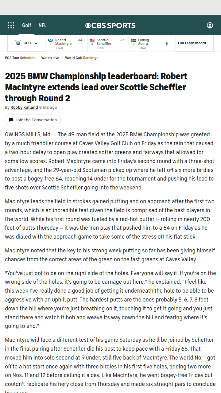 Bobby Mac vs Scheffler: BMW Showdown Brewing