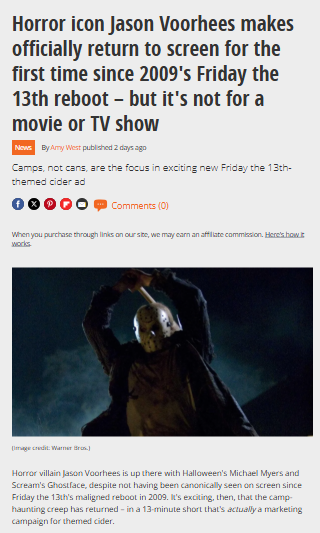 Jason Voorhees Returns?! 🍏 But Not in a Movie