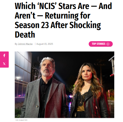 NCIS S23 Cast Shakeup After Shocking Death! 😱