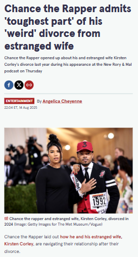 Chance the Rapper Gets Real About Divorce
