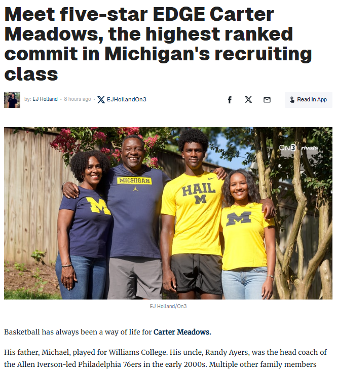Wolverines Land Five-Star EDGE Giant