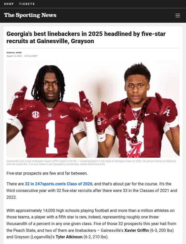 Georgia’s five-star linebackers shake up 2025