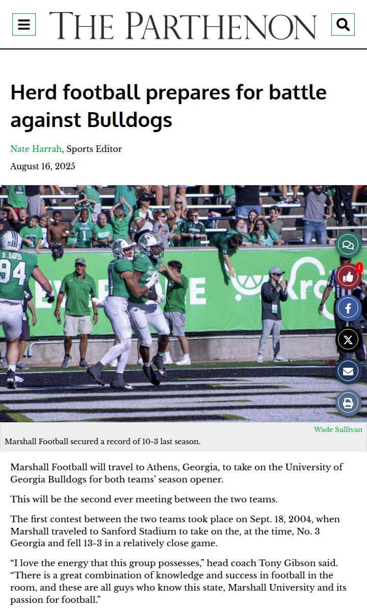 Marshall’s new QBs ready for Georgia test