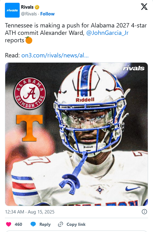 Tennessee shakes up recruiting rivalry with Alabama