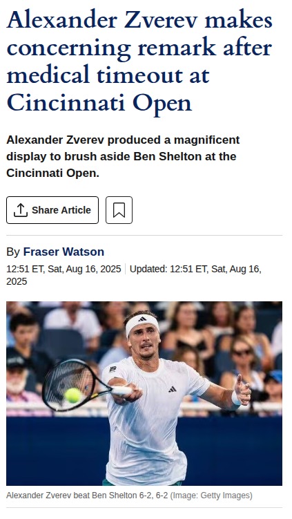 Zverev’s Health Woes Before Alcaraz Clash