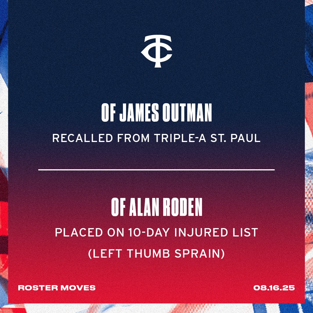 Twins shake up roster with Outman’s debut