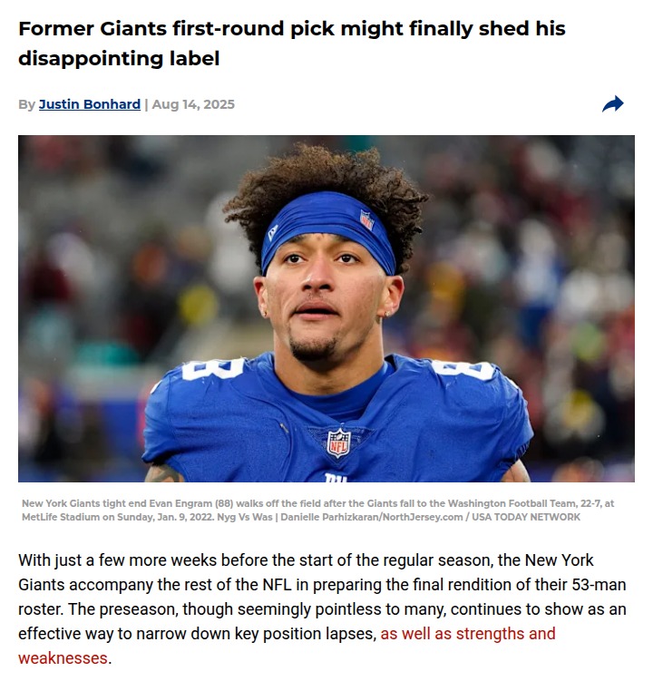 Engram’s Redemption: Giants Fans Weigh In