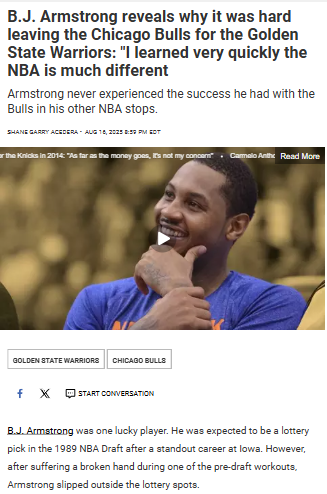 B.J. Armstrong: Life After MJ’s Bulls