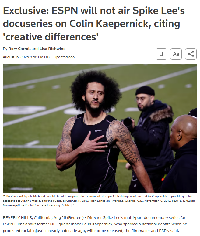 Spike Lee & Kaepernick Doc Drama! 🎬