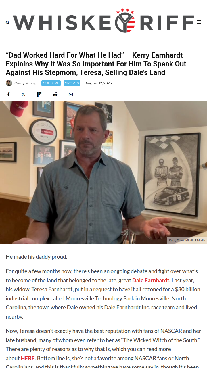 Mooresville rallies to protect Dale Earnhardt’s land
