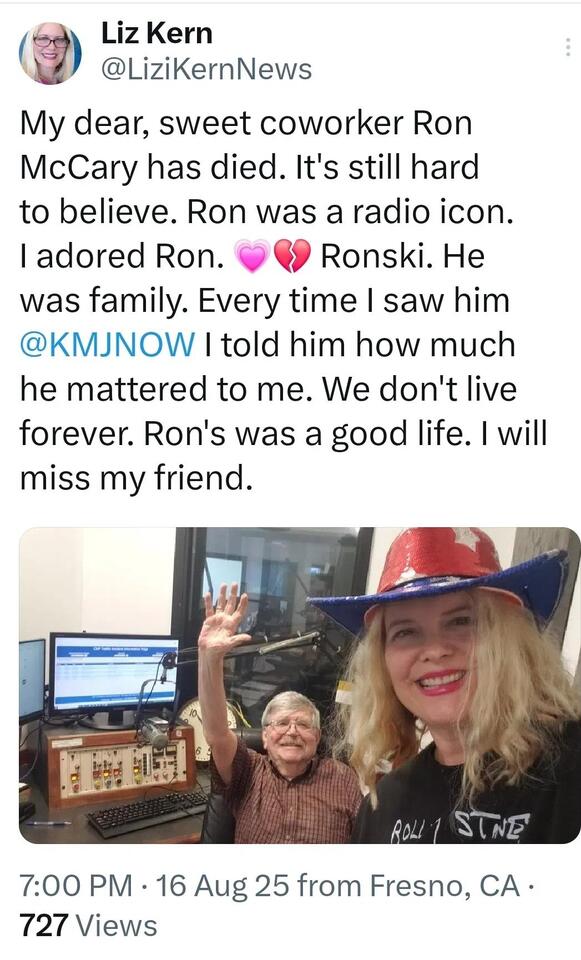 Fresno radio legend Ron McCary remembered