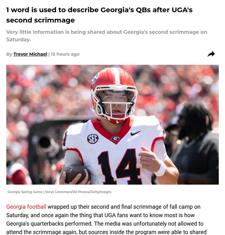 Are UGA's QBs Just 'Competent' Enough?