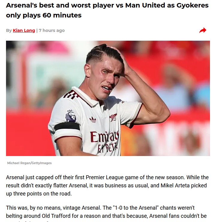 Arsenal’s Old Trafford Win: Zubimendi Shines