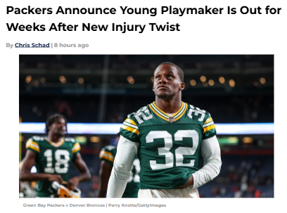 Packers face setback with Lloyd's injury