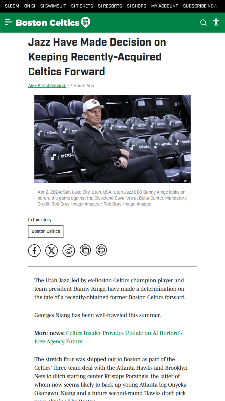Jazz's Bold Move: Niang Stays!
