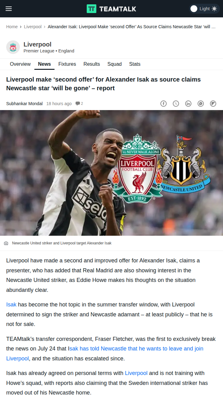 Isak's Future: Liverpool's Bold Move