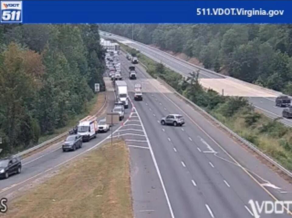 Traffic chaos on I-95 near Quantico