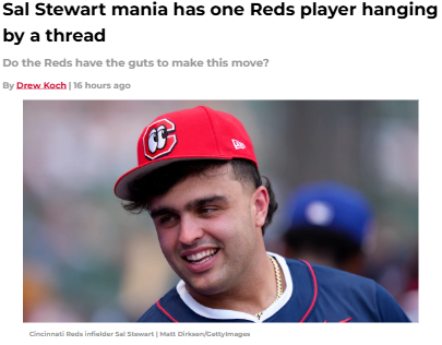 Sal Stewart shakes up Reds lineup