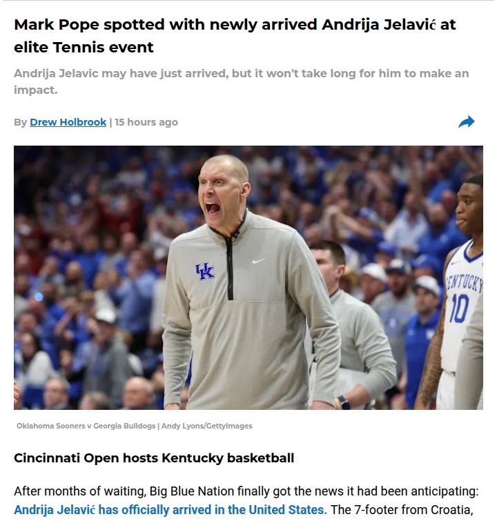 Jelavić's Big Blue Debut at Cincinnati Open