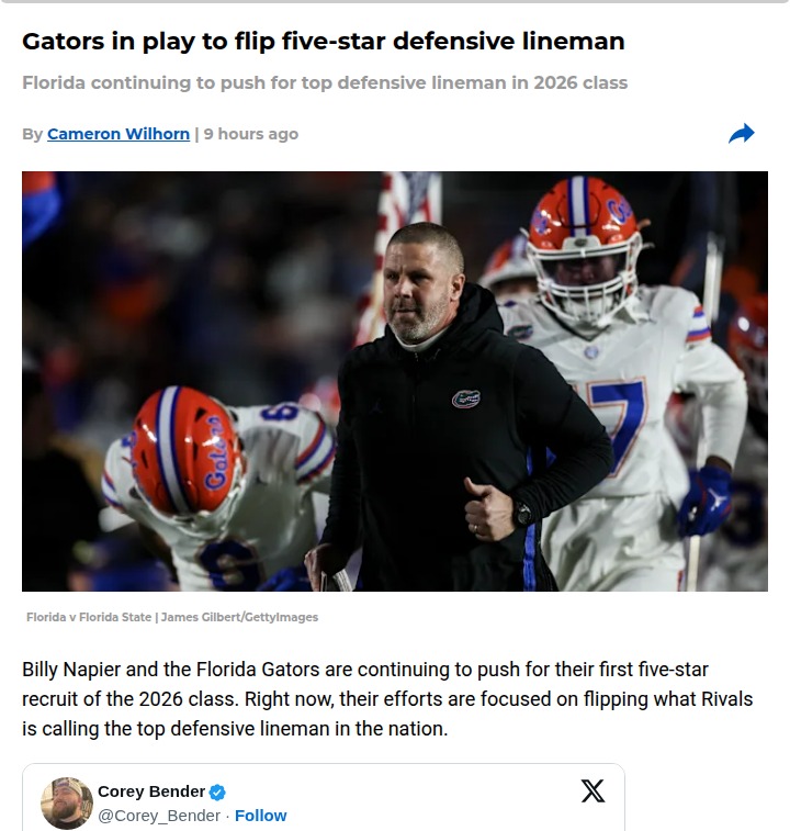 Florida's big play for top recruit