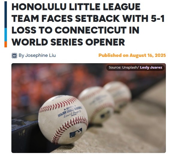 Honolulu's Little League Challenge
