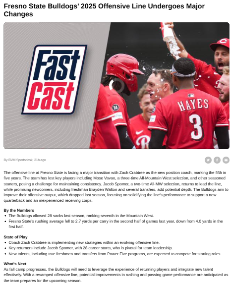 Fresno State's offensive line shake-up