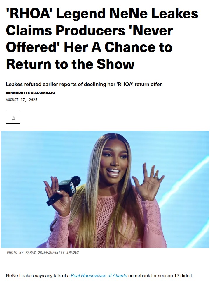 NeNe's RHOA Return Drama 🍿