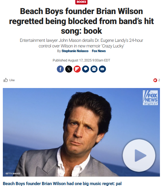 Brian Wilson's Big Regret 😮