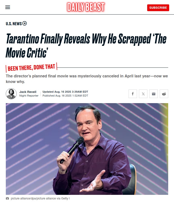 Tarantino's Final Film Twist 🎬