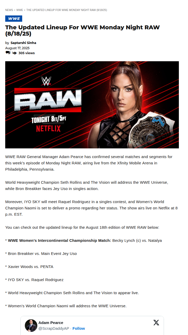 RAW Showdown: Breakker vs. Uso Clash