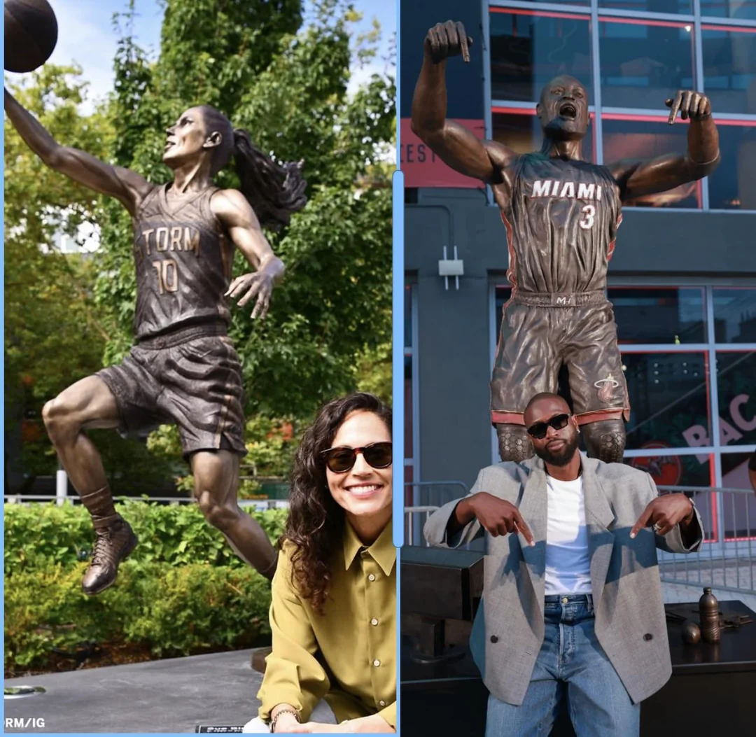Sue Bird Gets a Statue… and Fans Still Can’t Stop Talking About DWade’s
