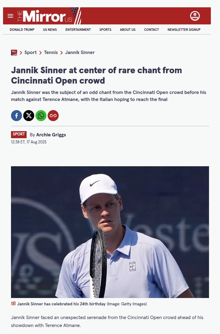 Sinner's Birthday Surprise at Cincinnati