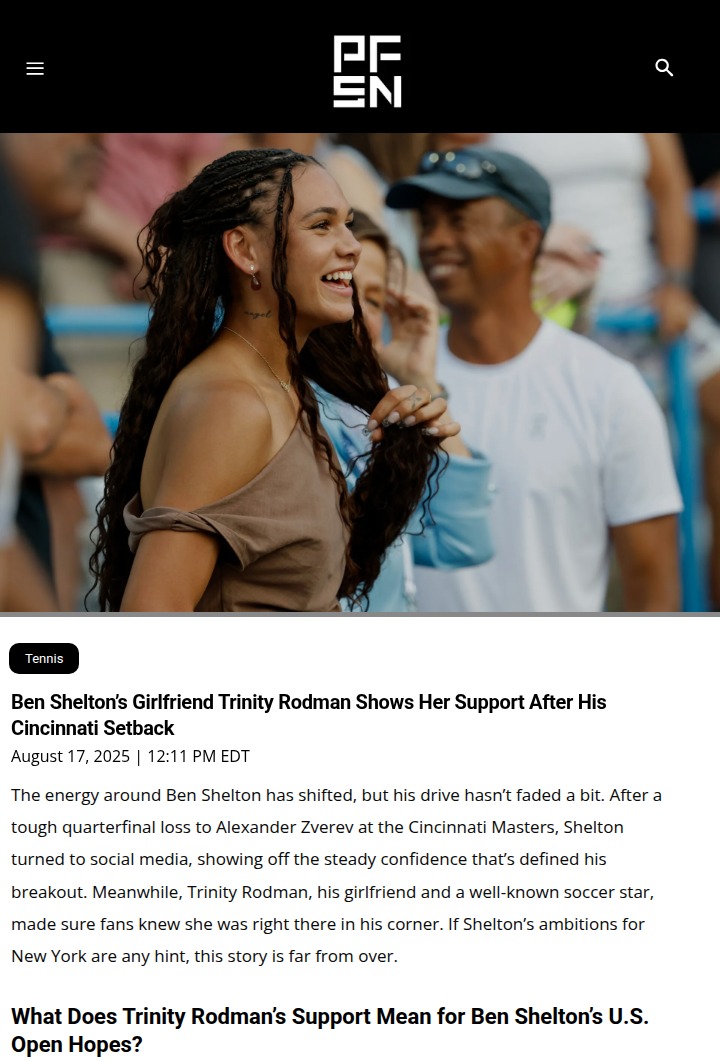 Shelton's Setback: Trinity's Boost for US Open