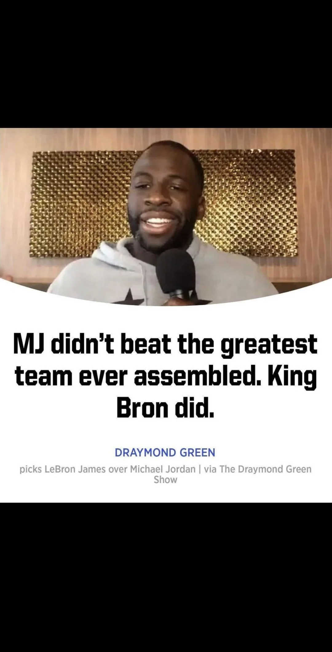 Draymond Explains Why He Picks LeBron Over MJ 👑🐐