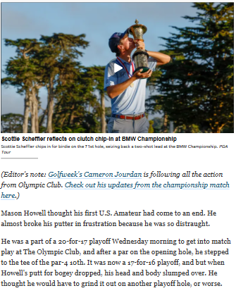 Mason Howell's Historic U.S. Amateur Win