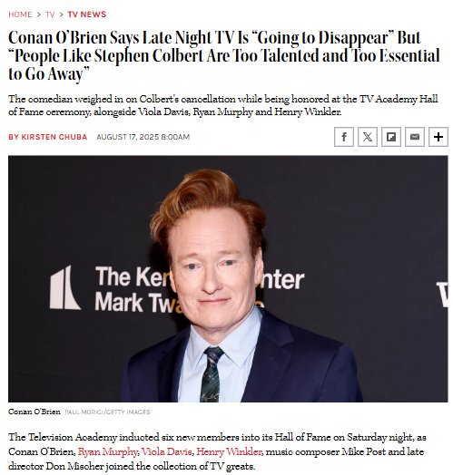 Conan's Bold Prediction on Late Night TV 📺
