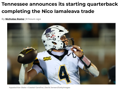 Tennessee's bold QB switch: Aguilar takes the reins