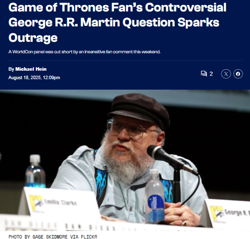 GRRM Panel Drama 😳 Fan Crosses the Line!