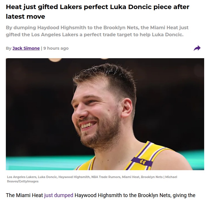 Should the Lakers Go All-In for Highsmith?