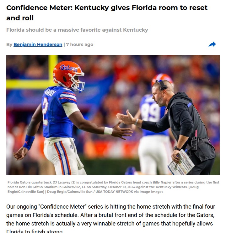 Gators Ready to Flip the Script on Kentucky