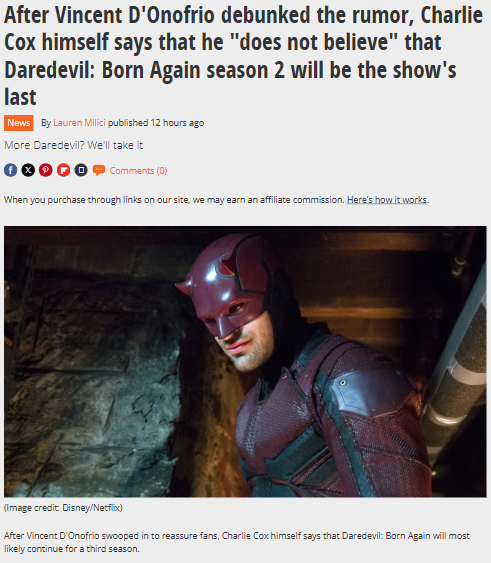 Charlie Cox Drops a Daredevil S3 Hint 👀