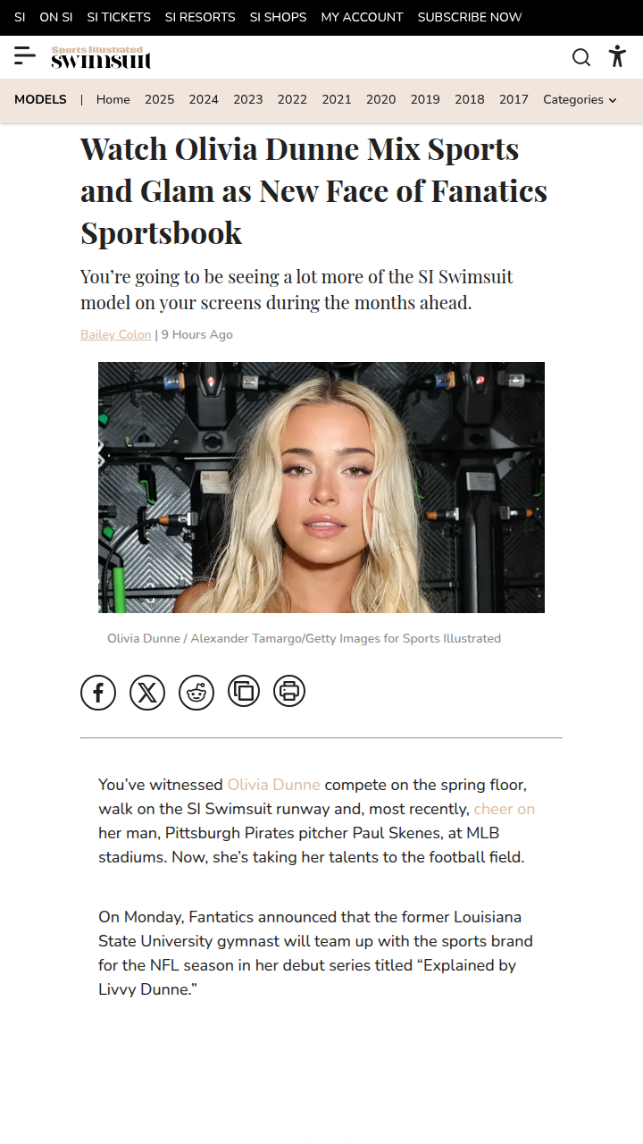 Livvy Dunne Lights Up NFL with Fanatics Debut