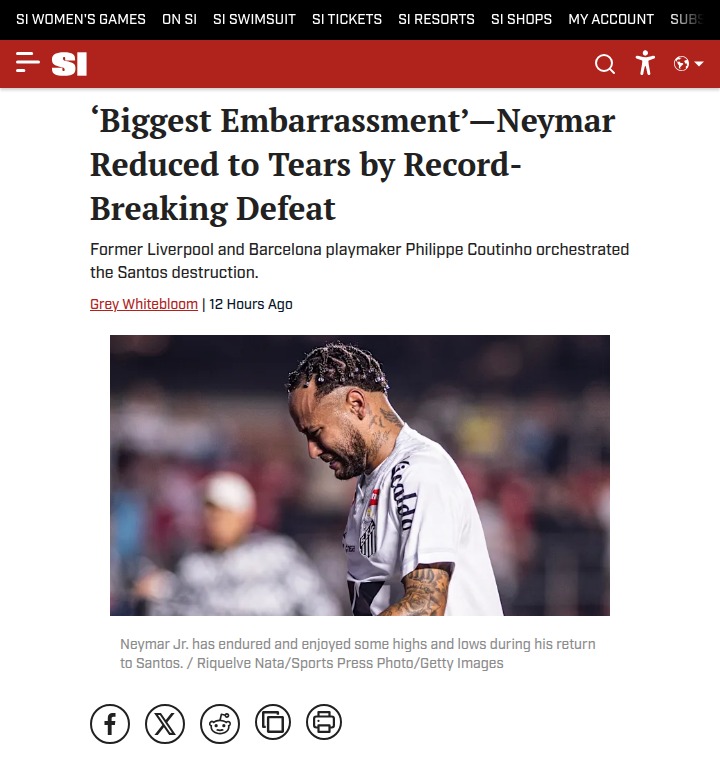 Neymar’s Worst Night: Coutinho’s Vasco Humiliates Santos