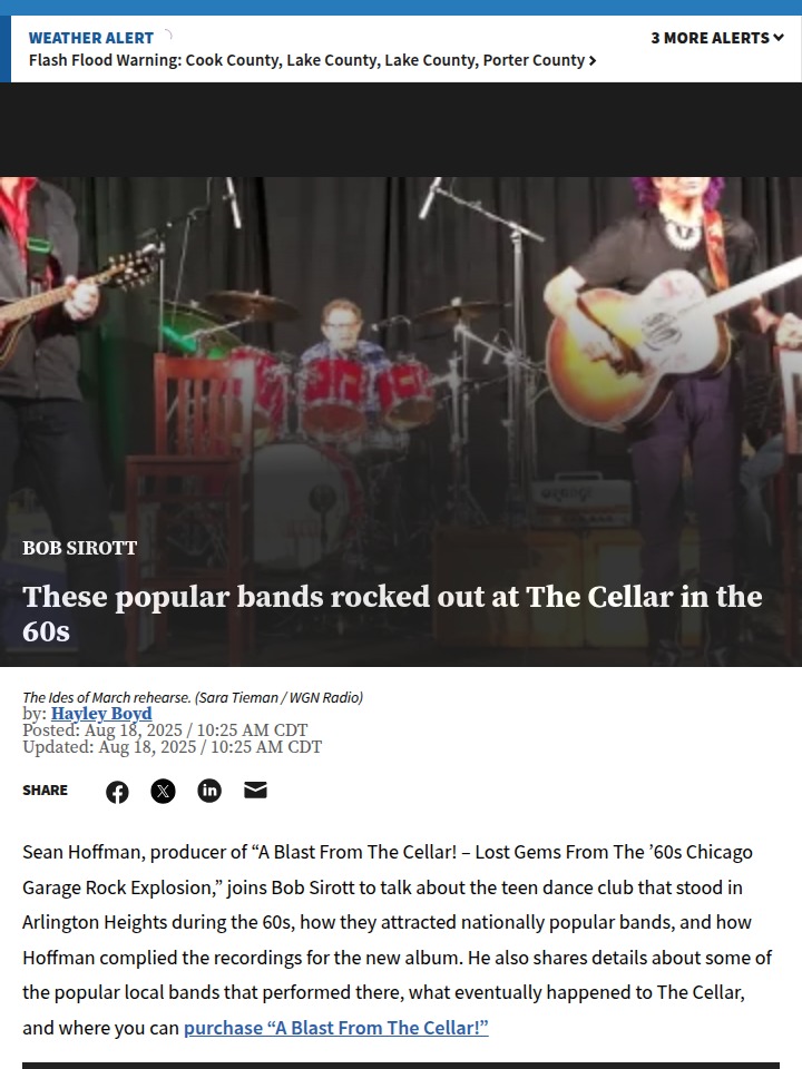 Chicago’s Cellar: Where garage rock legends were born