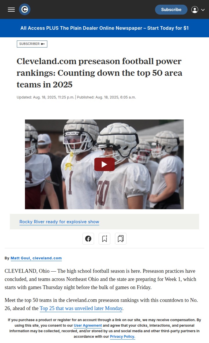 Who’s topping Cleveland’s football scene?