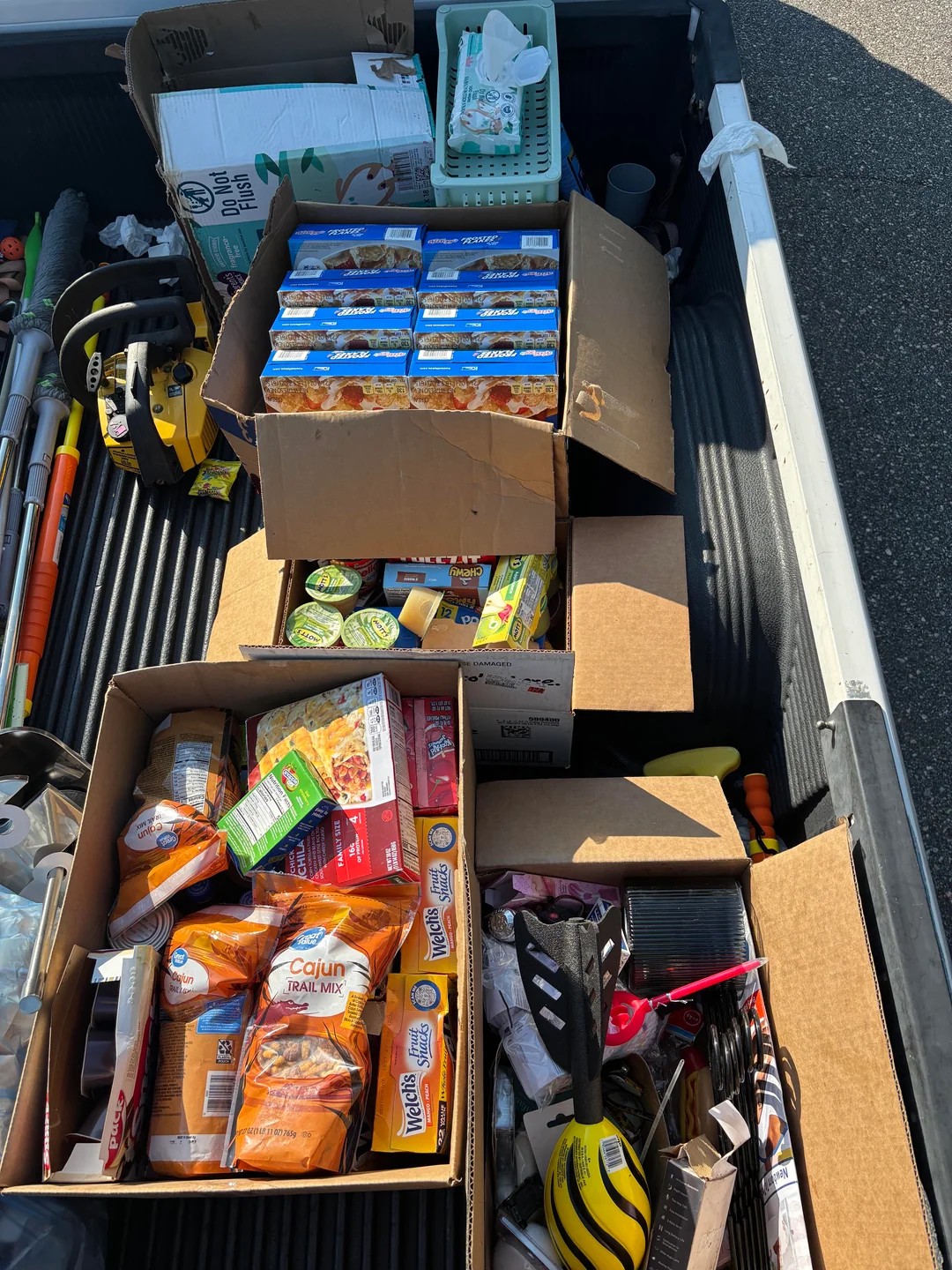 Scored a mountain of food and supplies from a Walmart dumpster