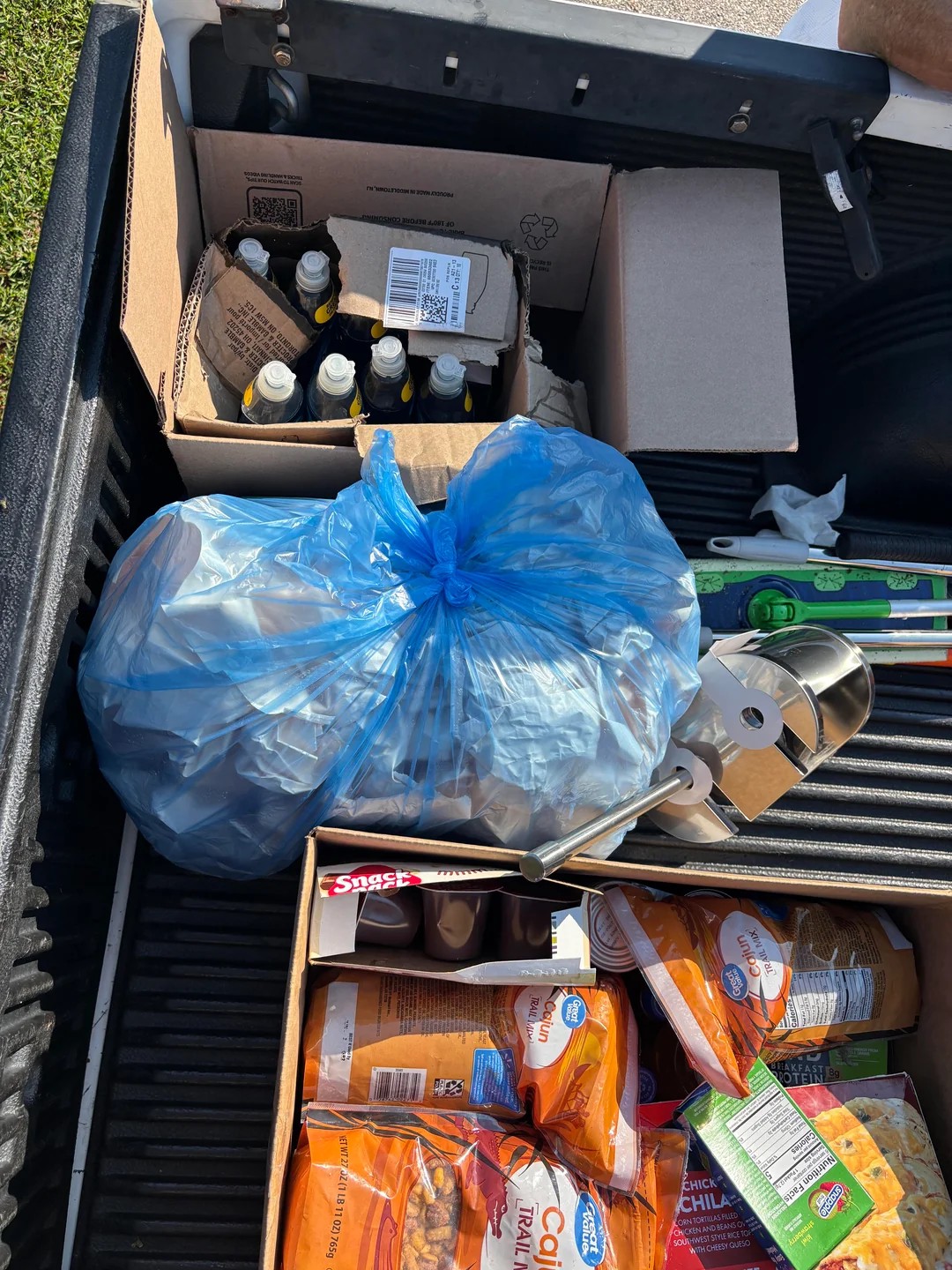 Scored a mountain of food and supplies from a Walmart dumpster