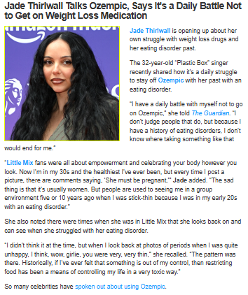 Jade Thirlwall Gets Real About Ozempic Pressure