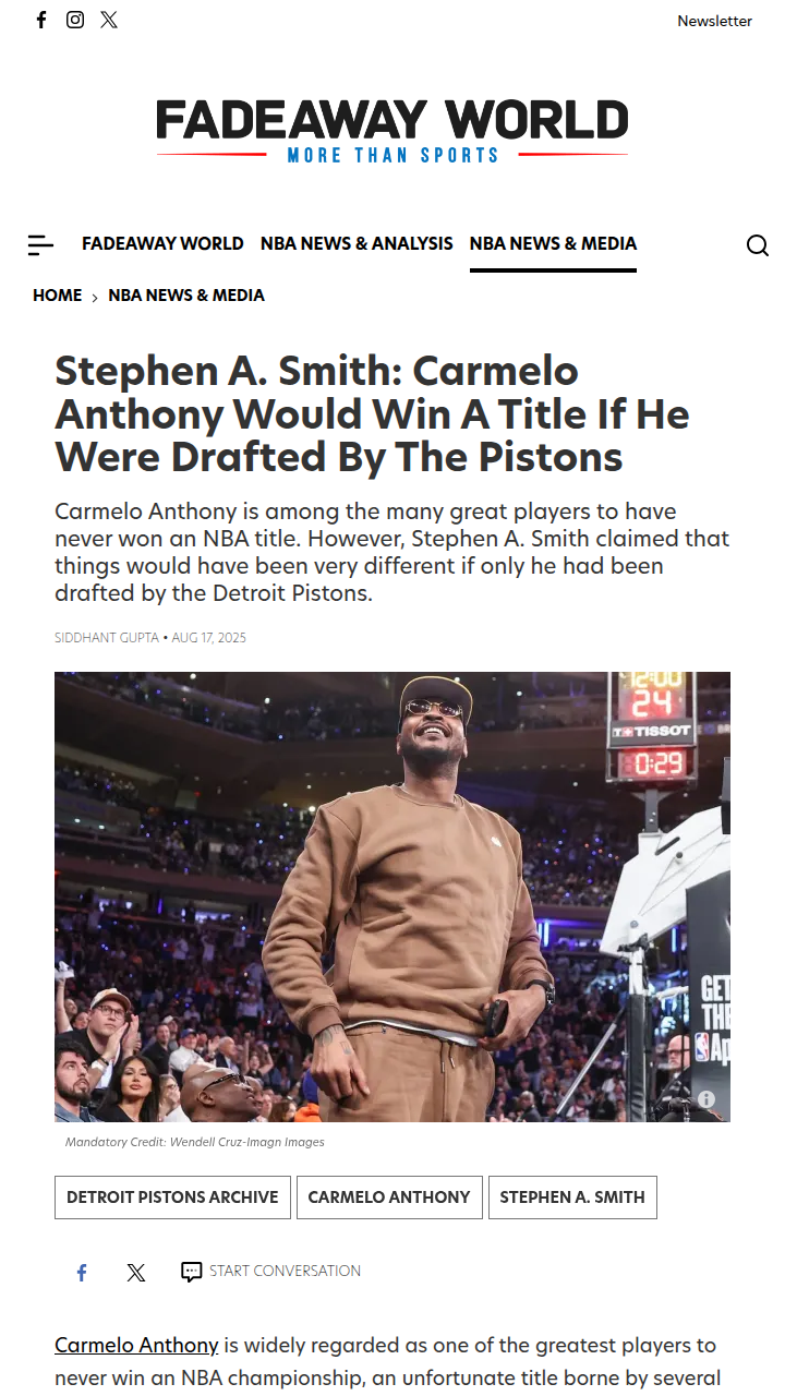 What If Melo Joined the Pistons in 2003?