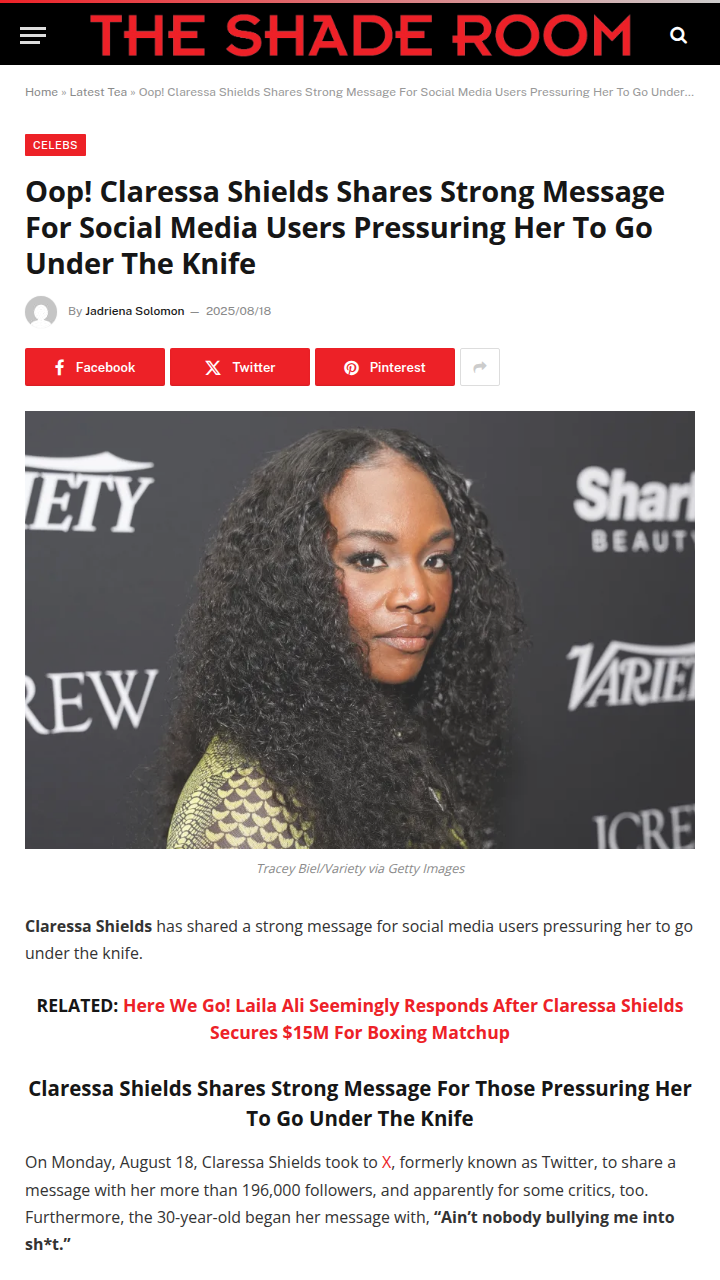 GWOAT Claressa Shields Claps Back at Critics
